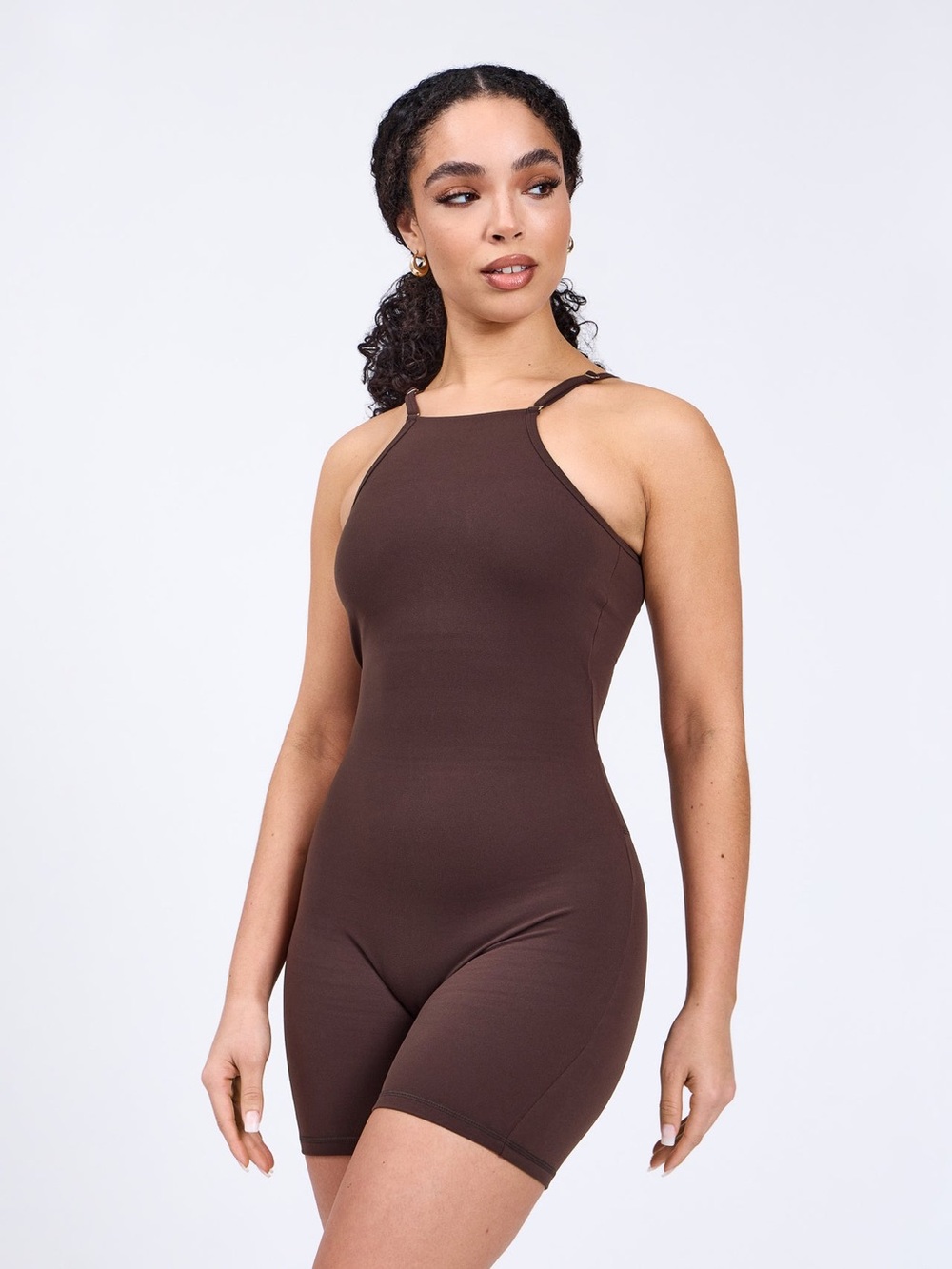 Buffbunny Ivy Activewear Romper Onesie Journey Brown Medium - Picture 10 of 10